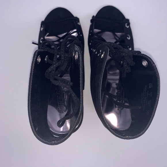 Carlos Santana Jolene Lace-Up Block Heel Sand 5 M - Picture 8 of 8